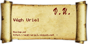 Végh Uriel névjegykártya